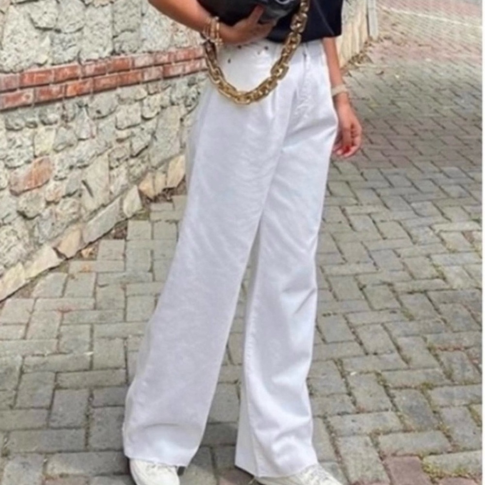 Zara The Caia Pant In Ecru - Picture 3 of 13